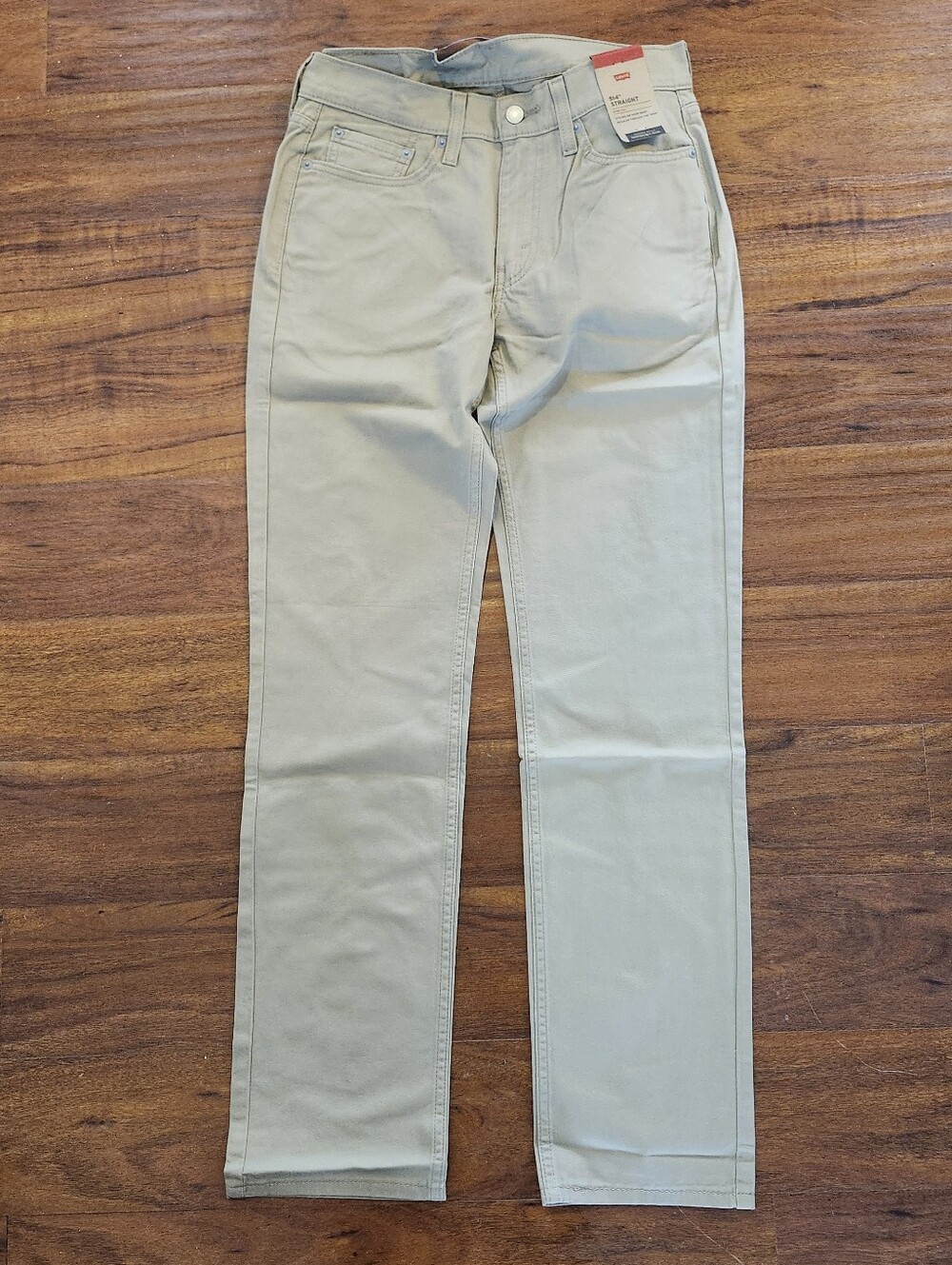 Mens Levi Strauss Khaki Jeans Sraight Fit Size 30 x 34 New/ Never Worn
